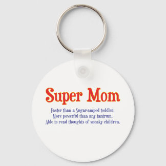 Super Mom with super powers t-shirts and gifts. Keychain