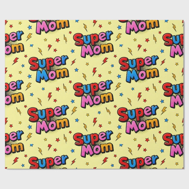 Super Mom Wrapping Paper (Flat)