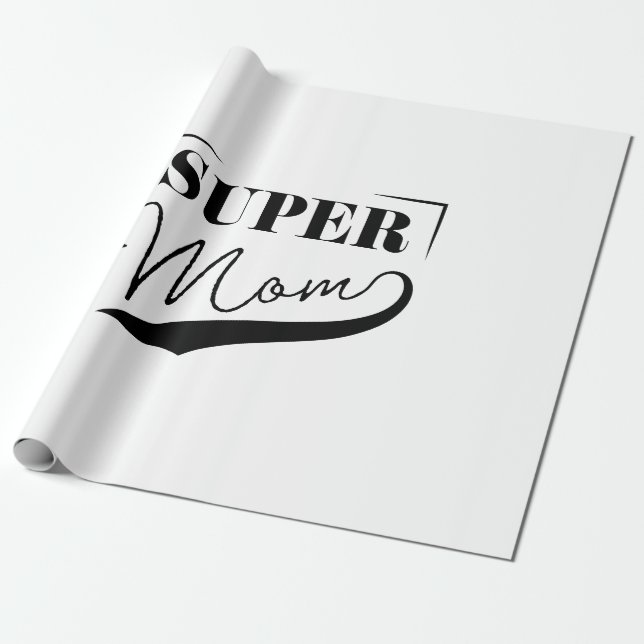 Super Mom Wrapping Paper (Unrolled)