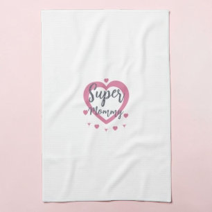 Super Mommy Personalized Best Mom Gift Kitchen Towel