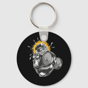 Super Monkey Gym Design Keychain