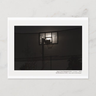 Super Moon Basketball Hoop Playground Backboard Postcard