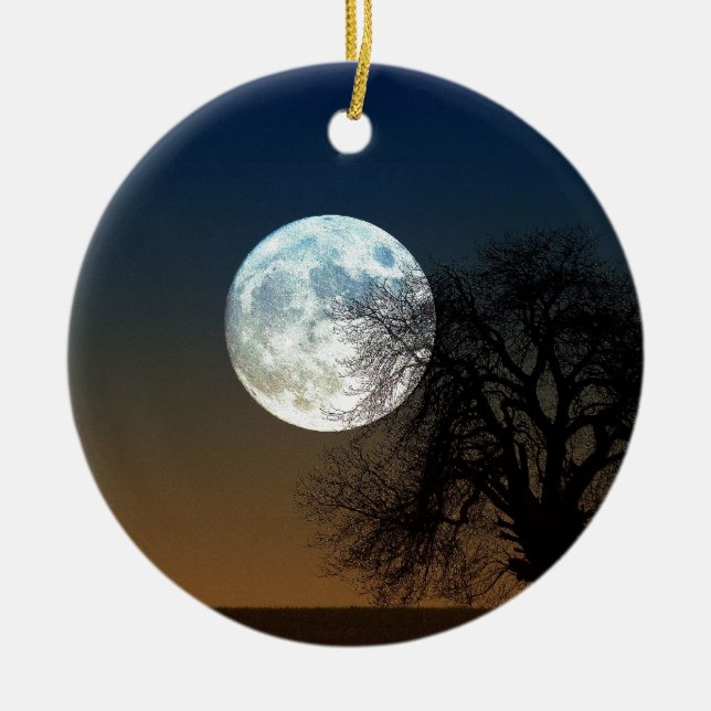 Super moon ceramic ornament (Front)