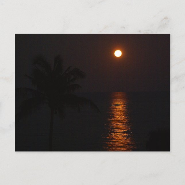 Super Moon over Ocean Postcard (Front)