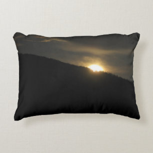 Super Moon over Washington Mountain Decorative Pillow