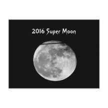 Super Moon with Airplane Passing/Customizable!