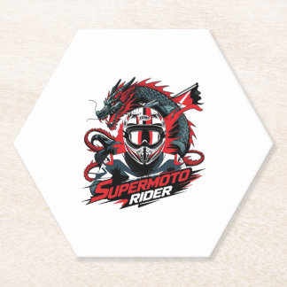 Super Moto Rider � Motorcycle Paper Coaster