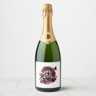 Super Moto Rider � Motorcycle Sparkling Wine Label
