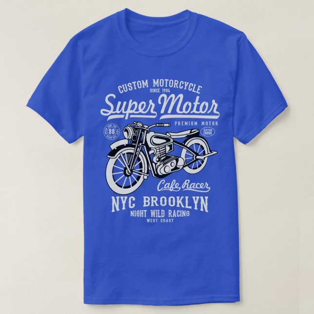 Super Motor Cafe Racer T-Shirt (Design Front)