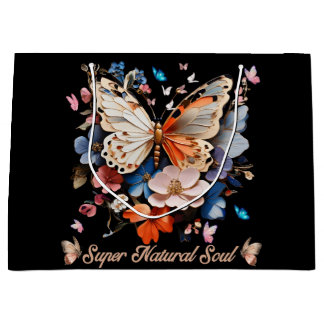 Super Natural Soul: Butterfly Garden Art Large Gift Bag