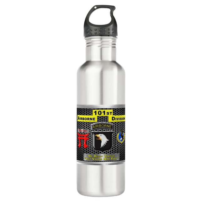 Super New Design of 101st Airborne Division 710 Ml Water Bottle (Front)