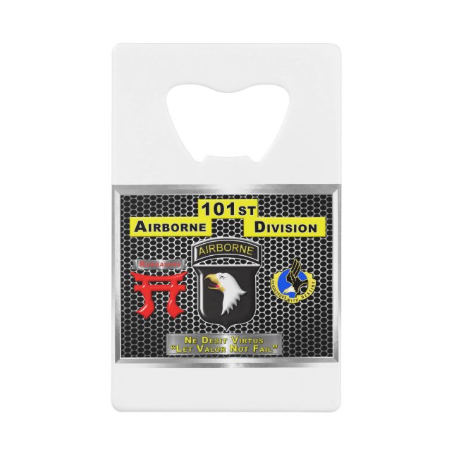 Super New Design of 101st Airborne Division Credit Card Bottle Opener (Front)