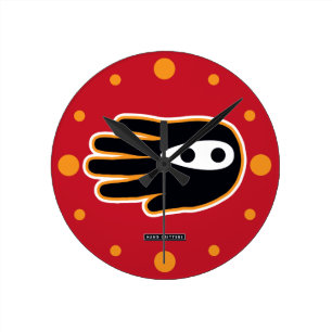 Super Ninja Hand Round Clock