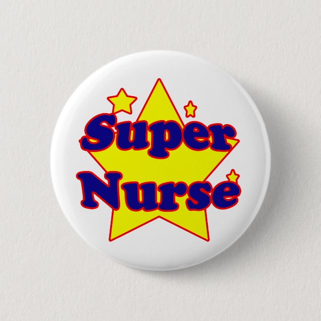 Super Nurse 2 Inch Round Button (Front)