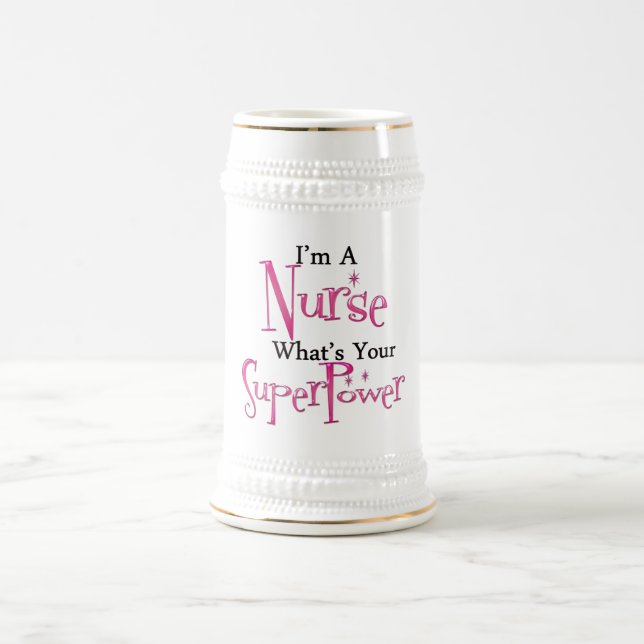 Super Nurse Beer Stein (Center)