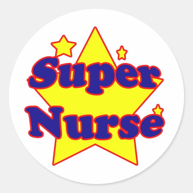 Super Nurse Classic Round Sticker (Front)