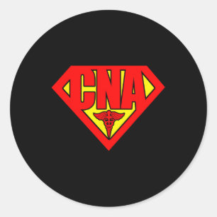 Super Nurse Cna National Nursing Istants Nurse Her Classic Round Sticker