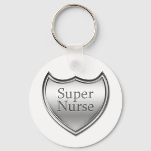 Super Nurse Emblem Keychain
