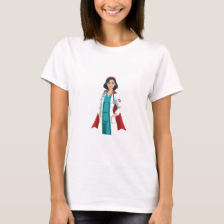 Super Nurse - Heroin in White Blouse T-Shirt