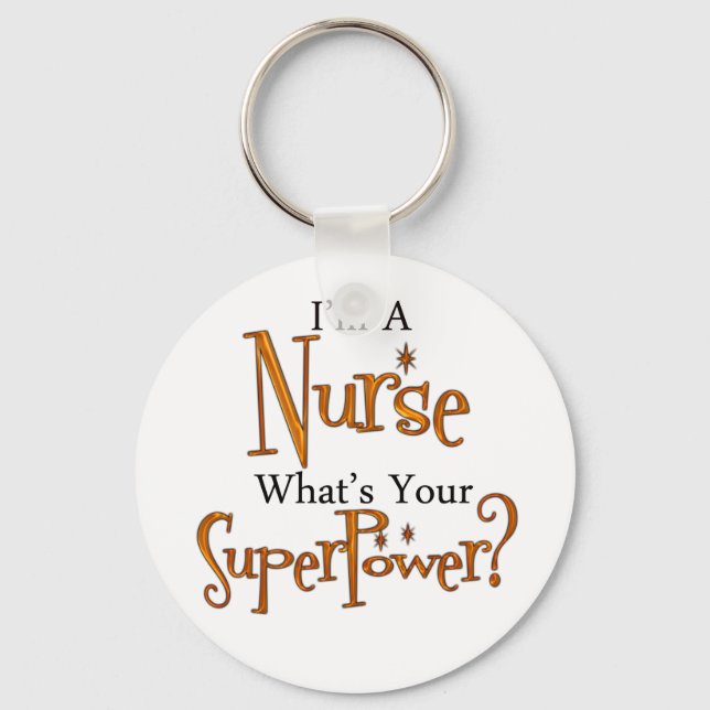 Super Nurse Keychain (Front)