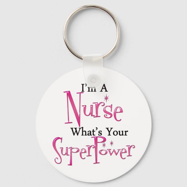 Super Nurse Keychain (Front)