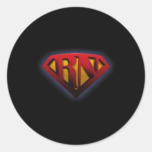Super Nurse Rn Superhero Registered Nurse Ladies  Classic Round Sticker