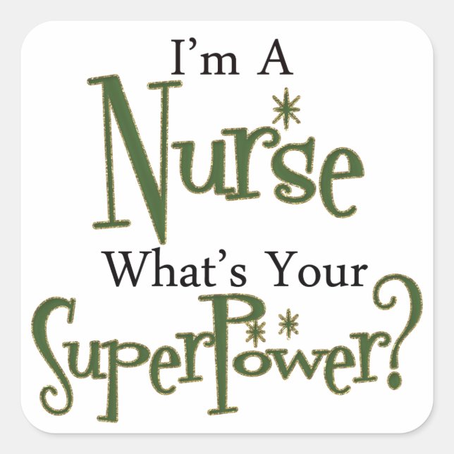 Super Nurse Square Sticker (Front)