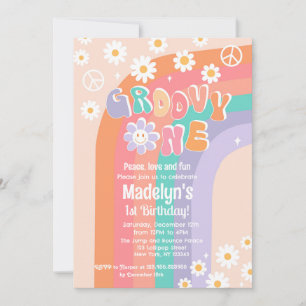 Super One Boho Daisy Invitations pour le premier a