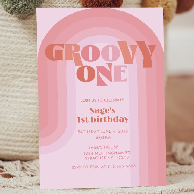 Super One Boho Rainbow 1er Anniversaire Invitation (Créateur téléchargé)