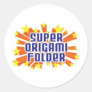 Super Origami Folder Classic Round Sticker