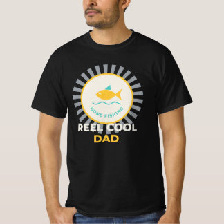 Super Papa Vintage Badge de pêche T-shirt Fête des