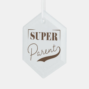 Super Parent Glass Ornament