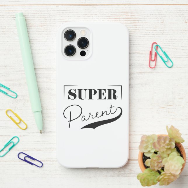 Super Parent iPhone Case (On Desk)