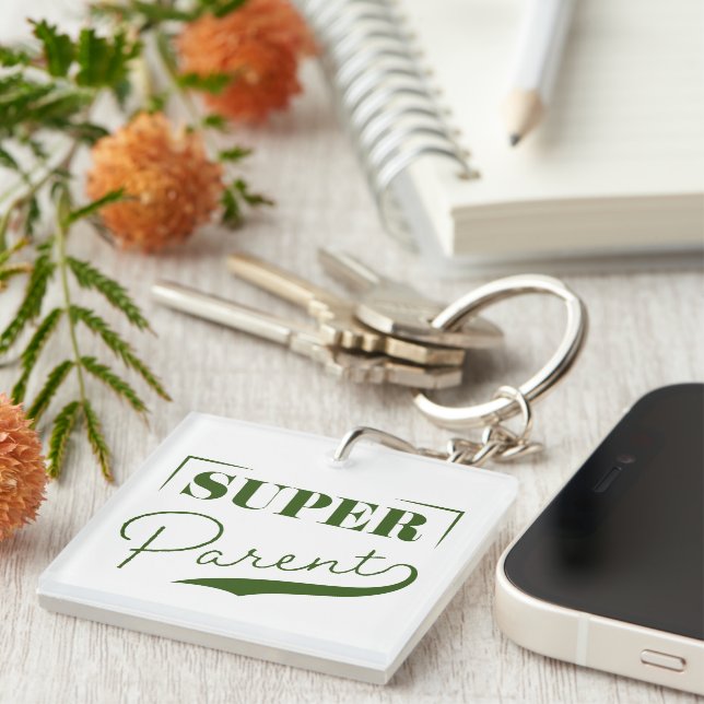 Super Parent Keychain (Front Right)