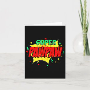 Super Pawpaw Comic Themed Style Superhero Fathers  Card