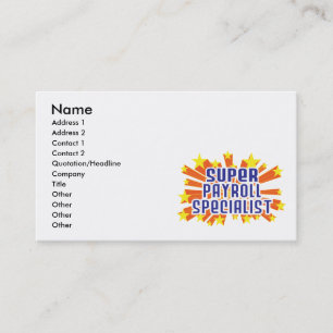 Super Payroll Specialist Business Card