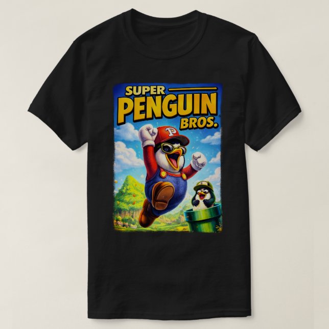 SUPER PENGUIN BROS. T-Shirt (Design Front)