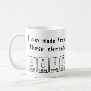 Super periodic table name mug