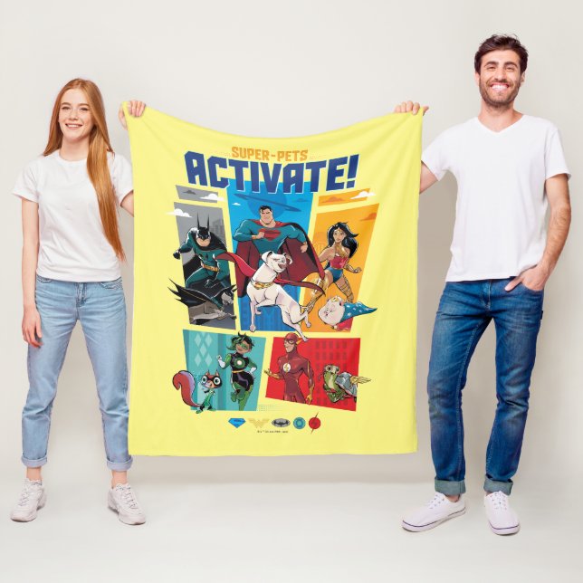 Super-Pets & Justice League - Activate! Fleece Blanket (In Situ)