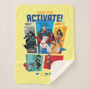 Super-Pets & Justice League - Activate! Sherpa Blanket