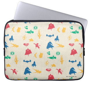 Super-Pets & Justice League Silhouette Pattern Laptop Sleeve