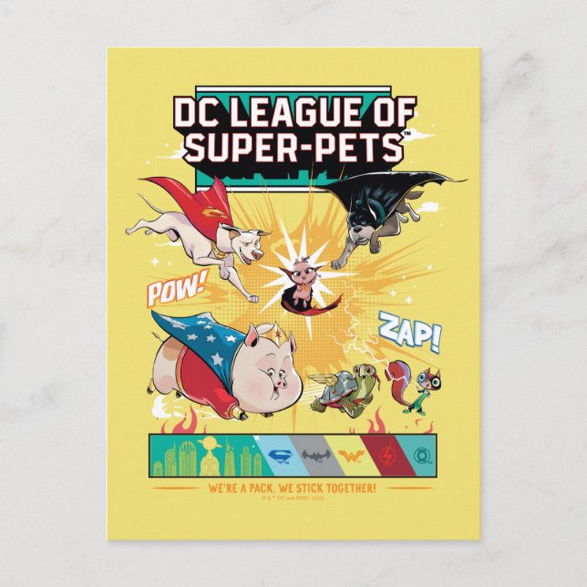 Super-Pets: We're A Pack, We Stick Together! Postcard (Front)