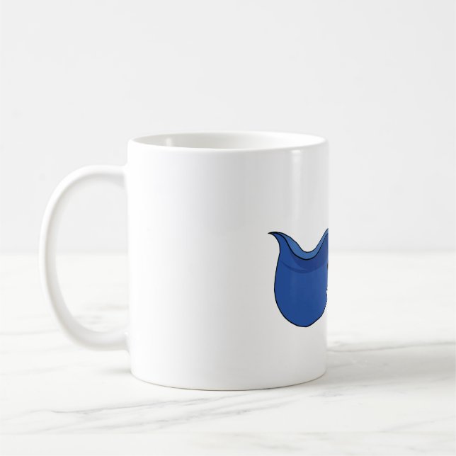Super Pill Cartoon Hero Character Coffee Mug (Left)
