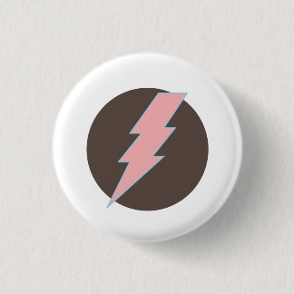 Super Pink Thunderbolt 1 Inch Round Button