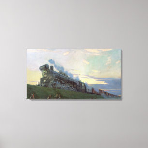 Super power steam engine, 1935 canvas print
