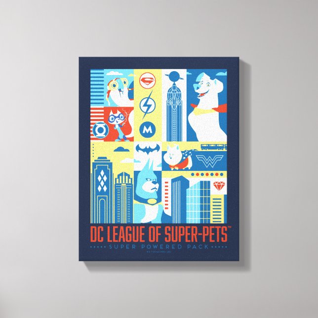 Super Powered Pack Art Deco Metropolis Canvas Print (Front)