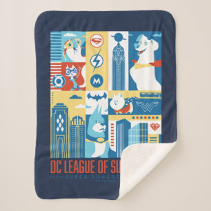 Super Powered Pack Art Deco Metropolis Sherpa Blanket