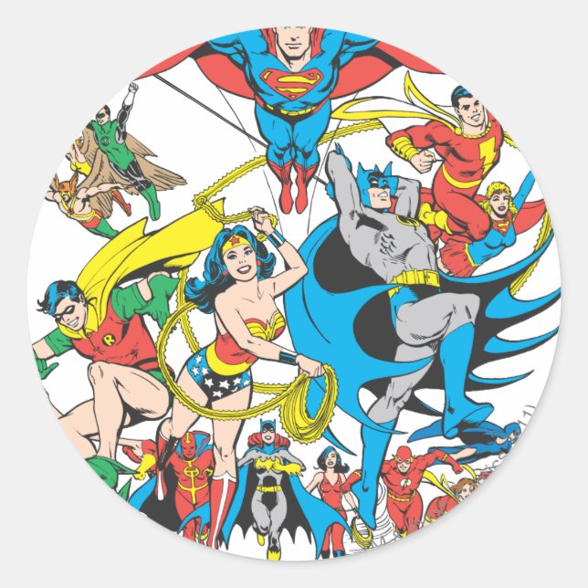 Super Powers™ Collection 4 Classic Round Sticker (Front)