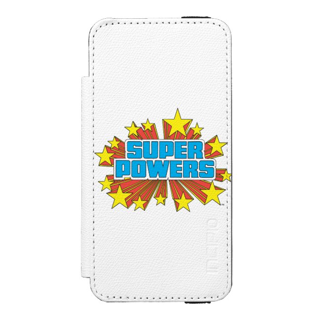Super Powers™  Logo Blue Incipio iPhone Wallet Case (Folio Front)