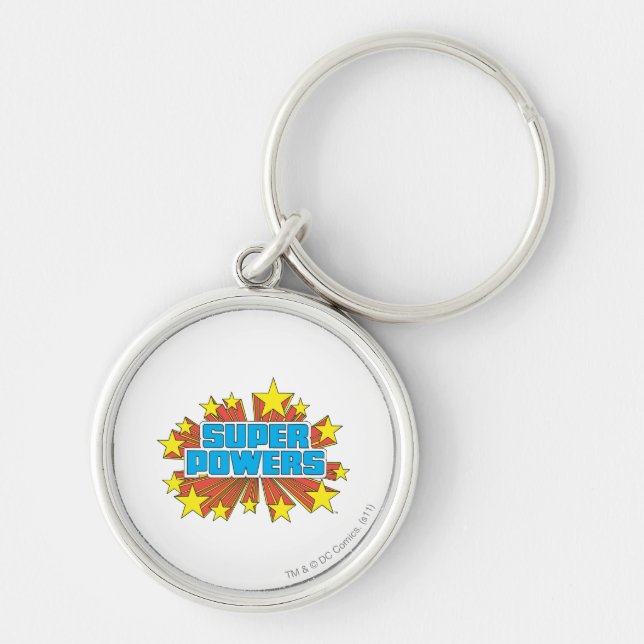 Super Powers™  Logo Blue Keychain (Front)